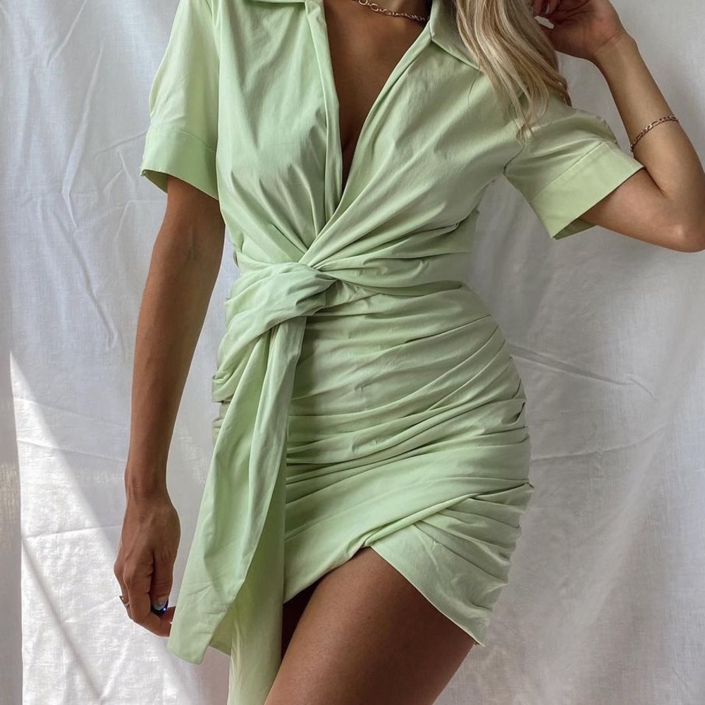 Zara Green twisty dress size XL - NWT
